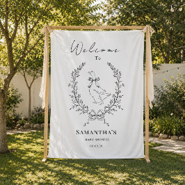 Elegante lächerliche Gans-Baby-Party-Hintergrundde Wandteppich