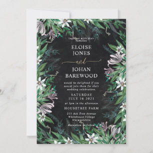 Elegante ländliche Floralborder-Einladung Einladung