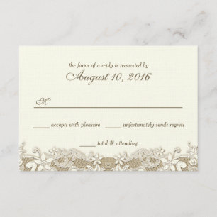Elegante ländliche Hochzeitsantwort RSVP Karte