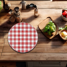 Elegante Landschaft Picnic White Red Checkered Schneidebrett