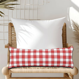 Elegante Landschaft Picnic White Red Checkered Seitenschläferkissen