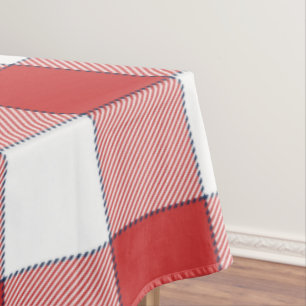 Elegante Landschaft Picnic White Red Checkered Tischdecke