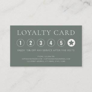 Elegante Landschaft Torn Edge Flat Loyalty Card Treuekarte
