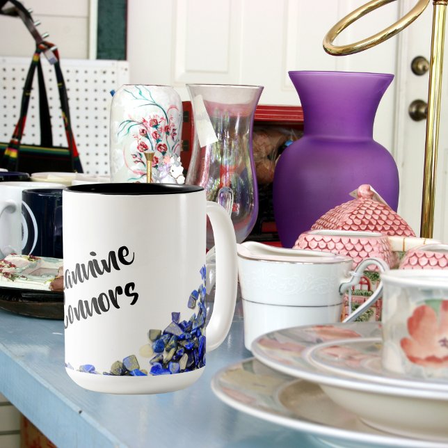 Elegante Lapis Lazuli Gemstone Kristalle Tasse (Von Creator hochgeladen)