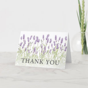 Elegante Lavendel-Blumen-Dankeskarte Dankeskarte