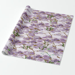Elegante Lavendel-Blüten-Geschenkpapierrolle Geschenkpapier