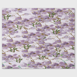 Elegante Lavendel-Blüten-Geschenkpapierrolle Geschenkpapier
