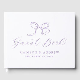 Elegante Lavendel-Bogen-Hochzeit Gästebuch