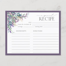 Elegante Lavendel Brautparty Rezept Karte