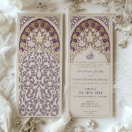 Elegante Lavendel & Imitate Goldene Foil Frische P Einladung