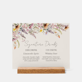 Elegante Lavendel-, Rosenholz- und Cremefarbene Wi Acrylschild