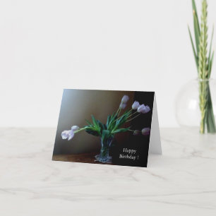 Elegante Lavendel-Tulpe-Geburtstags-Karte Karte