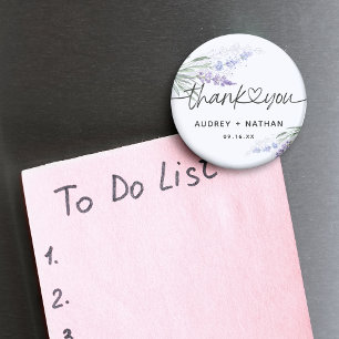 Elegante Lavendel-Wasserfarbe-Dankeschön-Hochzeit Magnet