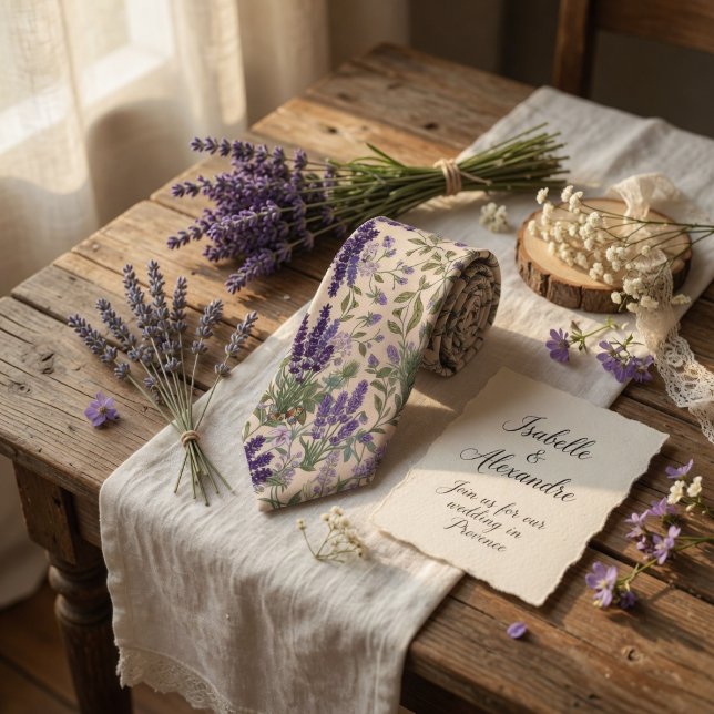 Elegante Lavendelblüten Krawatte (Von Creator hochgeladen)
