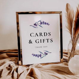 Elegante Lavendelkarten und Geschenkszeichen Poster