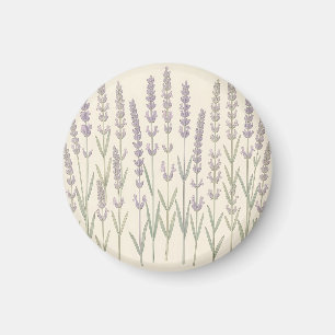 Elegante Lavendelstiele Sanftes Violett Botanisch Magnet