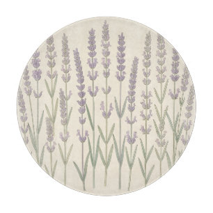 Elegante Lavendelstiele Sanftes Violett Botanisch Schneidebrett