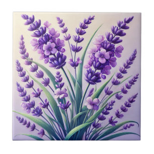 Elegante Lavender Blume Keramik Tile Fliese