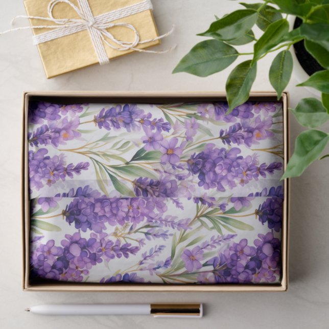 Elegante Lavender-Blume Seidenpapier (Geschenk)