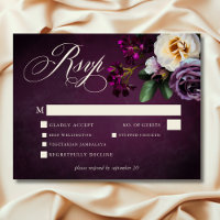 Elegante Lavender & Burgund Blumenzettel