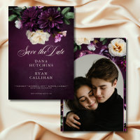 Elegante Lavender & Burgund Blumenzettel