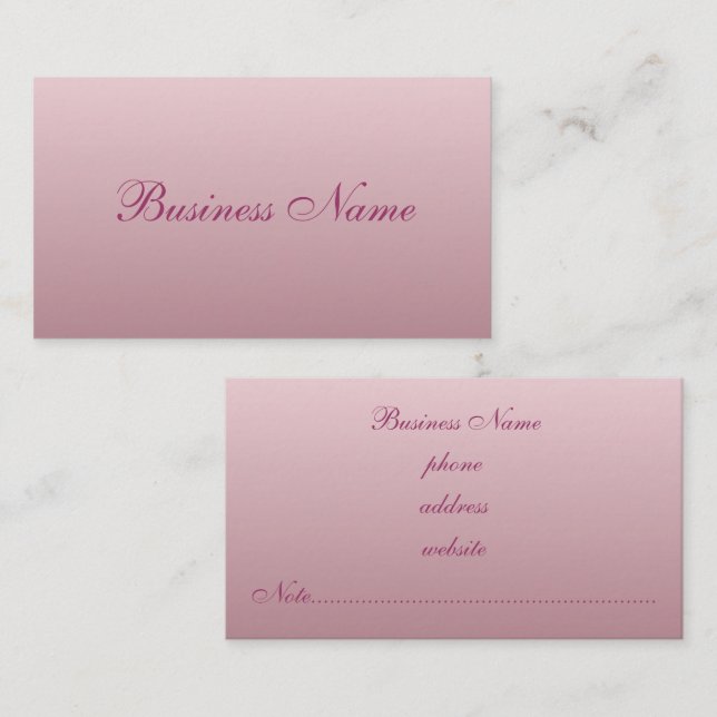 Elegante Lavender Business Card Visitenkarte (Vorne/Hinten)