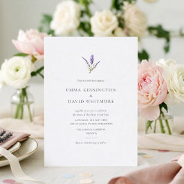 Elegante Lavender Chic Minimalistisch Wedding Einladung