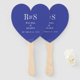 Elegante Lavender Chic Moderne Monogram Wedding Fächer