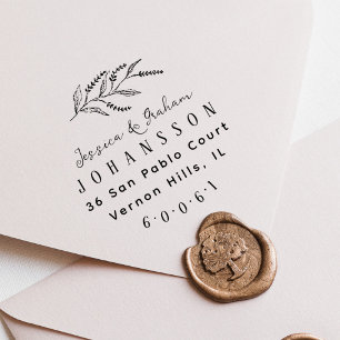 Elegante Lavender Couples Names Rücksendeadresse Permastempel