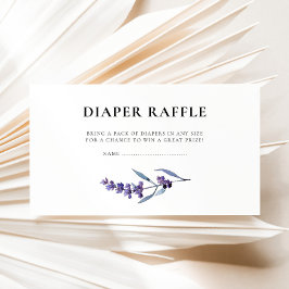 Elegante Lavender Diaper Raffle Baby Dusche Begleitkarte