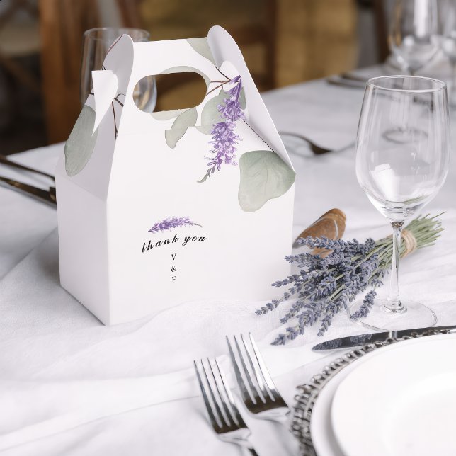 Elegante Lavender Eucalyptus-Blätter Geschenkschachtel (Von Creator hochgeladen)
