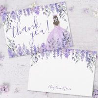 Elegante Lavender Floral Lila Quinceañera