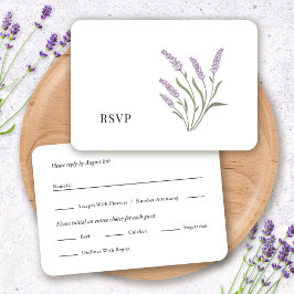 Elegante Lavender Floral RSVP Card Karte