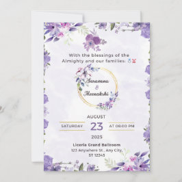 Elegante Lavender Floral Wedding Einladung