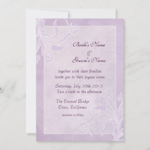 Elegante Lavender Floral Wedding Einladungen