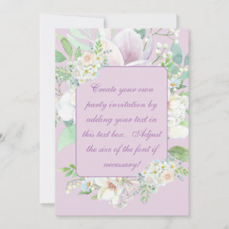 Elegante Lavender Pastel Floral Einladung