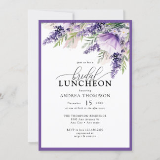 Elegante Lavender Purple Flowers Einladung