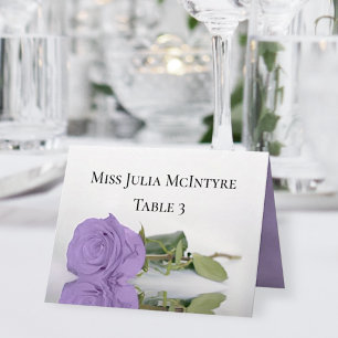 Elegante Lavender Rose Wedding DIY Fold Platzkarte Tischnummer