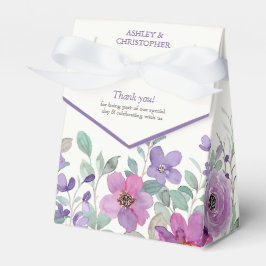 Elegante Lavender Watercolor Floral Wedding Geschenkschachtel