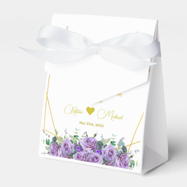 Elegante Lavender Wildblume Custom Geschenkschachtel (Vorderseite)