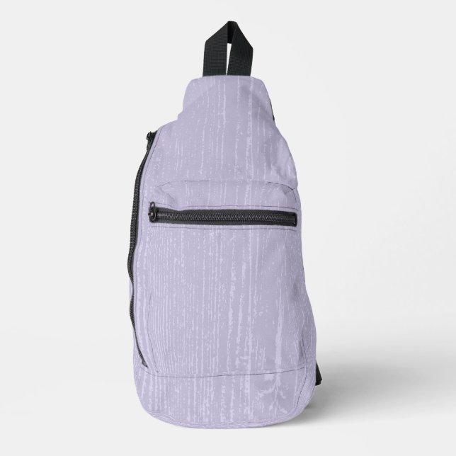 Elegante Lavender Wood Grain Sling Bag (Vorderseite)