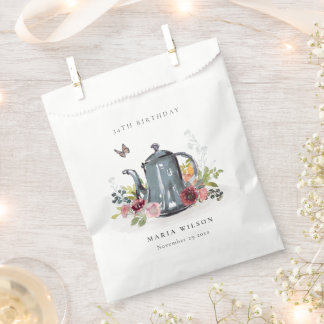 Elegante Leafy Rose Blumenkohl Teapot jedes Alter Geschenktütchen