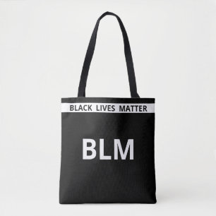 Elegante Leben zählen BLM-Text auf Schwarz & Weiß