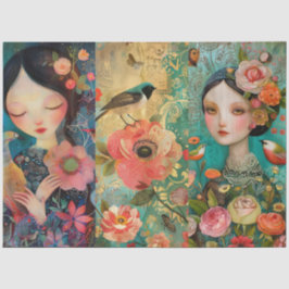 Elegante, lebendige Farbenpracht Seidenpapier