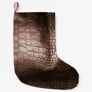 Elegante Ledertextur aus Abend. Kleiner Weihnachtsstrumpf