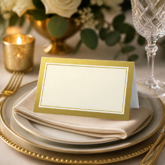 Elegante leere Gold-Glitter-Rahmen  Platzkarte