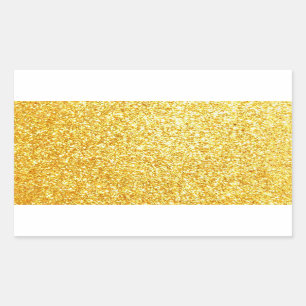 Elegante leere Gold-Glitter-Vorlage Trendy Glamour Rechteckiger Aufkleber