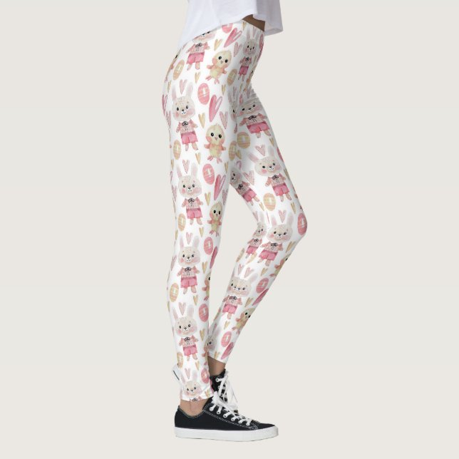 Elegante Leggings Watercolor-Ostern-Muster-| (Rechts)