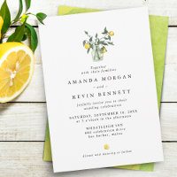 Elegante Lemon Citrus Arrangement Hochzeit