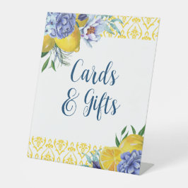 Elegante Lemon Floral Wedding Cards & Gifts Sockelschild
